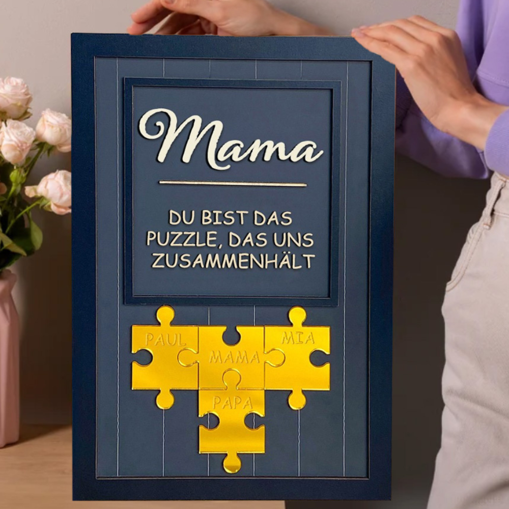 Personalisierte Muttertag Puzzle Zeichen | Mama You Are The Piece That Holds Us Together| Muttertag Geschenk