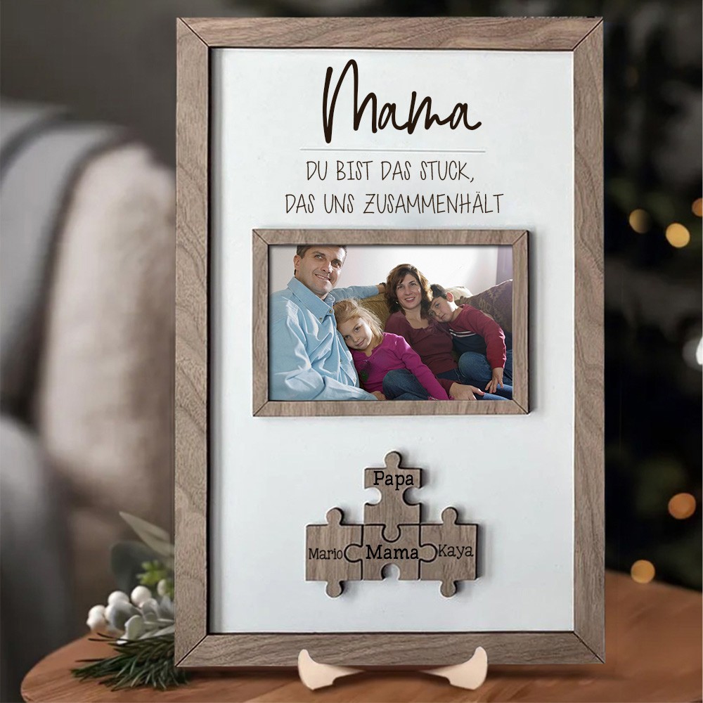 Personalisierte Muttertag Puzzle Zeichen | Mama Du bist das Puzzle, das uns zusammenhält | Muttertag Geschenk