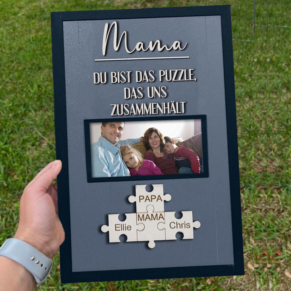 Personalisierte Muttertag Puzzle Zeichen | Mama Du bist das Puzzle, das uns zusammenhält | Muttertag Geschenk