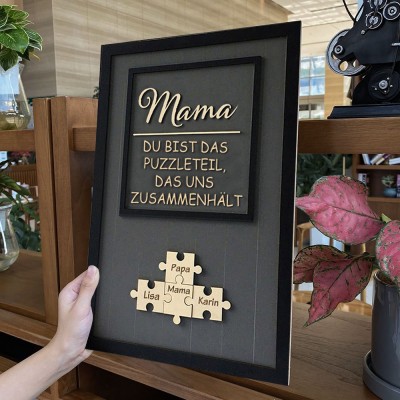 Personalisierte Vatertag Puzzle Zeichen | Papa Du bist das Puzzleteil, das uns zusammenhält | Vatertagsgeschenk